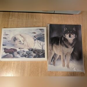 Earthshine Wolf Christmas Cards Vintage